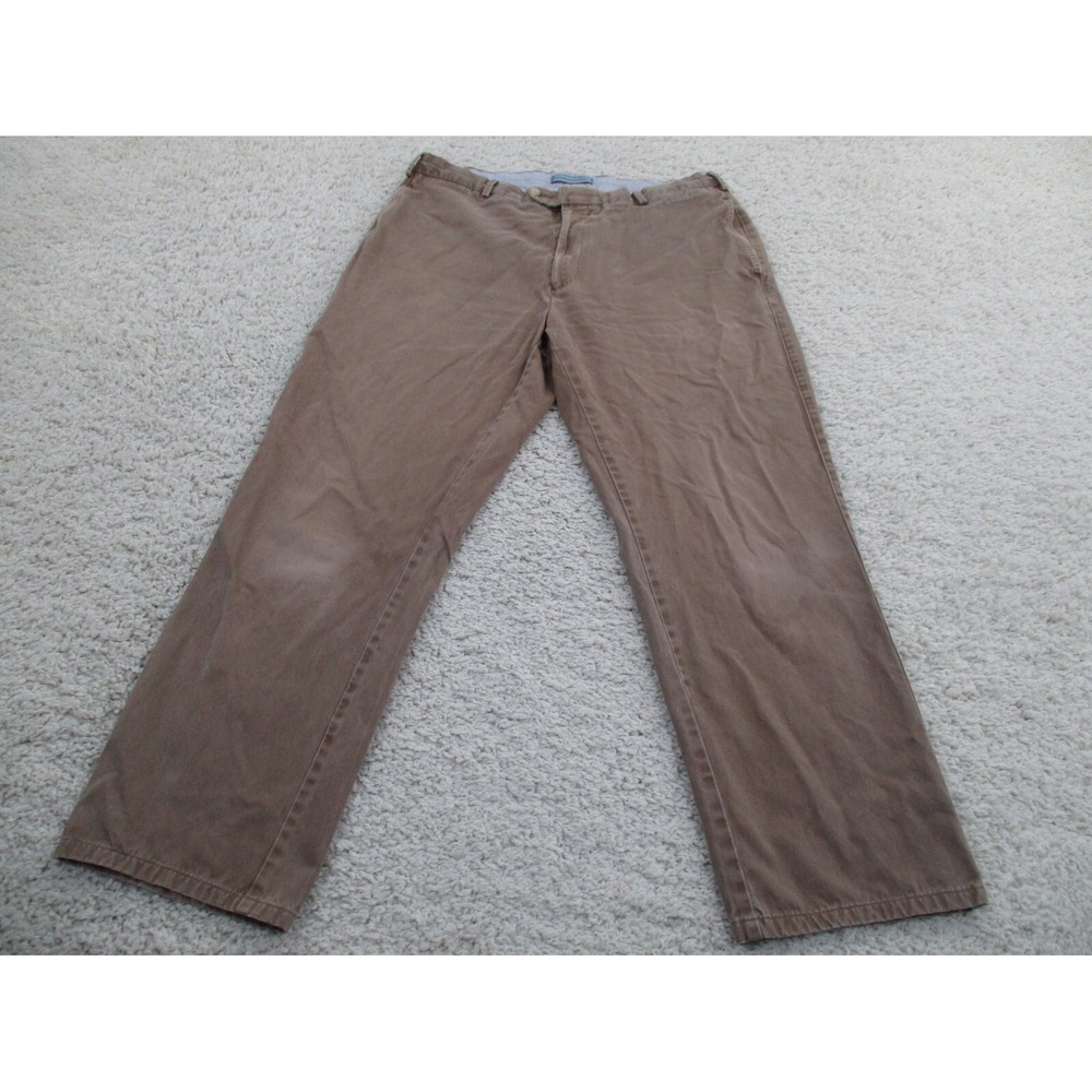 Peter Millar Pants Mens 35 Brown Zip Chino Pima Cotton Preppy Outdoor Casual A2